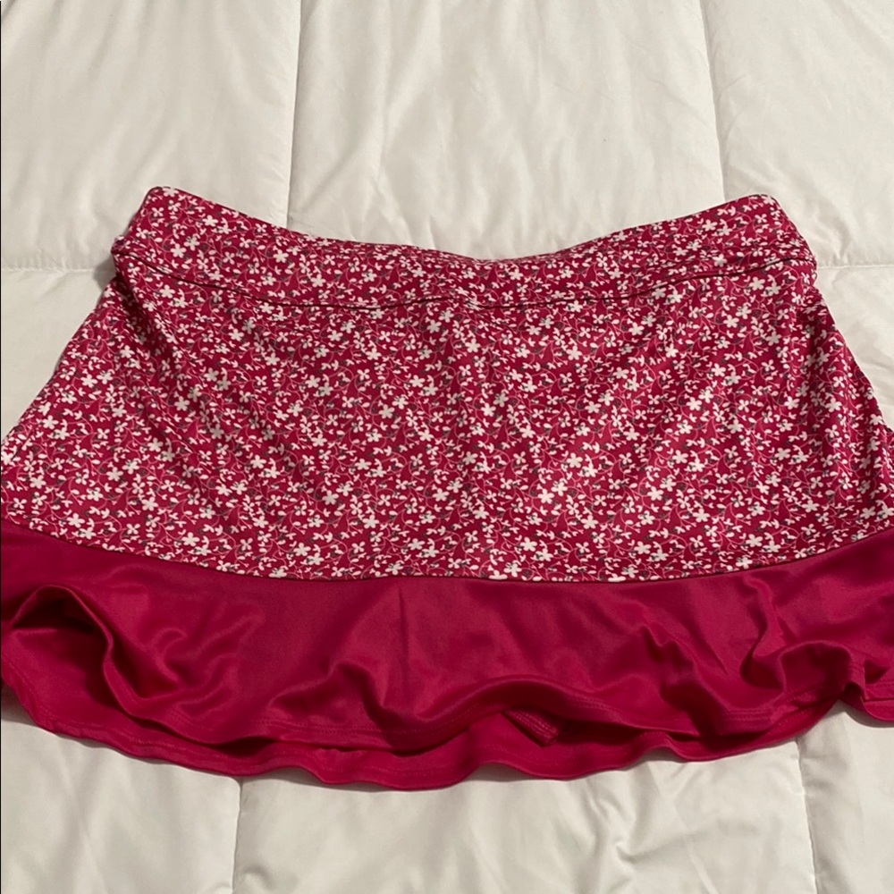 Grand Slam Pink and White Ruffled Skort